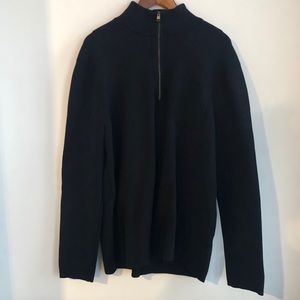 Men’s Black Quarter Zip Sweater